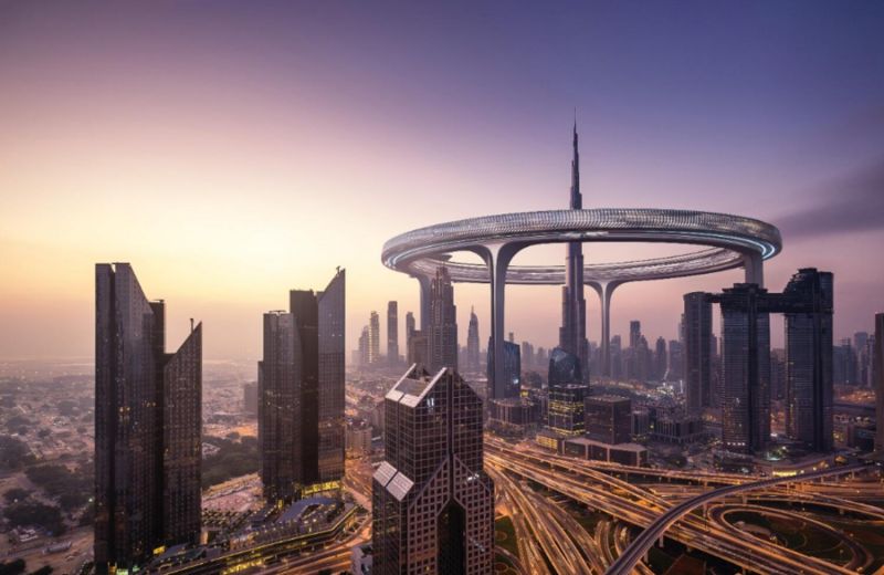 Architects propose giant 500-metre-tall ring to encircle Burj Khalifa